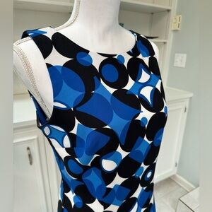 Black/Blue/white minidress